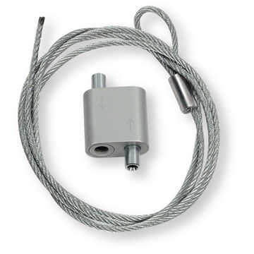 Cable con bucle ( 3 m / Ø2,5 mm /82 Kg ) y brida de bloqueo